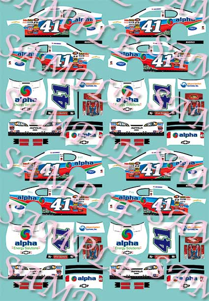 #46 JJ Yeley Military Warriors.com 1//32nd Scale Slot Car Waterslide Decals