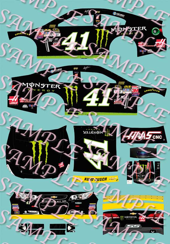 #46 JJ Yeley Military Warriors.com 1//32nd Scale Slot Car Waterslide Decals