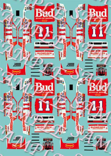 #11 Cale Yaroborough 1978 Chevelle 1/64th HO Scale Slot Car Waterslide Decals 