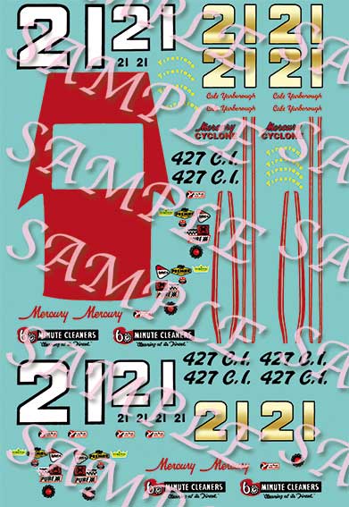 #25 Rob Moroso 1/32nd Scale Slot Car Decals 