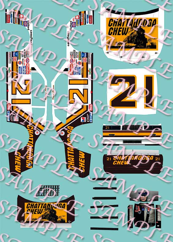 #21 Kevin Harvick Twizzlers Chevy 1/43rd Scale Slot Car WATERSLIDE DECALS 