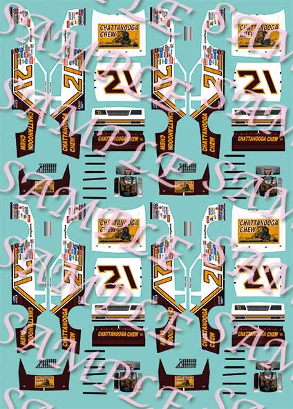 #34 Tony Raines A&W  1/64th HO Scale Slot Car Decals 