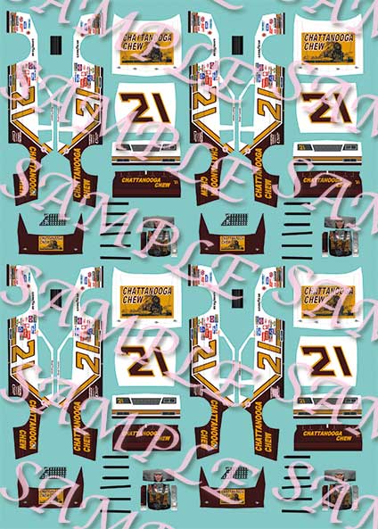 #20 Rob Moroso Crown 1/64th HO Scale Slot Car Waterslide Decals 