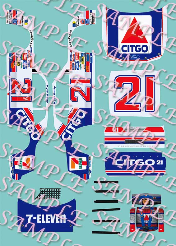 #28 Travis Kvapil CHP Ford 2008 1/32nd Scale Slot Car Waterslide Decals