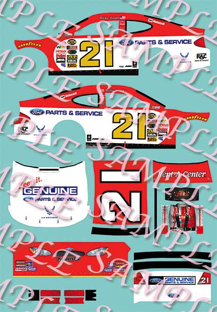 #29 Nelson Stacy Ron's Ford Sales 1/32nd  Scale Waterslide Slot Car Decals 