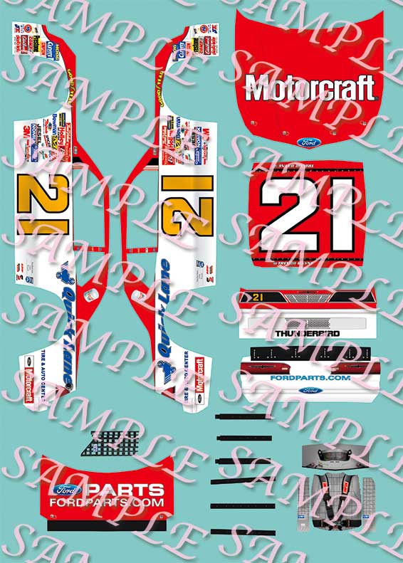 #28 Travis Kvapil CHP Ford 2008 1/32nd Scale Slot Car Waterslide Decals