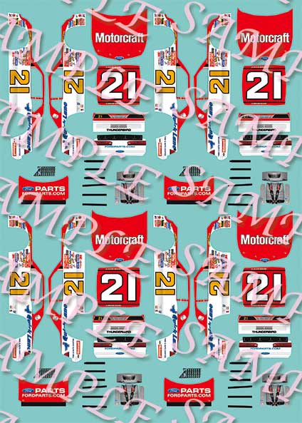 ELDON 1/32nd Scale Slot Car Waterslide Decals FORD #29 Nelson STACY 