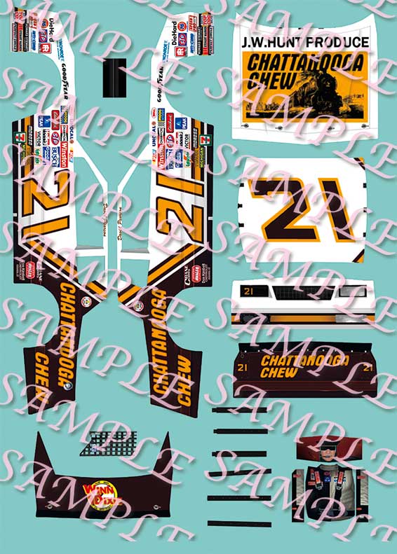 #28 Travis Kvapil CHP Ford 2008 1/32nd Scale Slot Car Waterslide Decals 