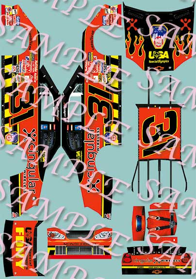 #7 Robbie Gordon Camping World 2007 1/32nd Scale Slot Car Decals 