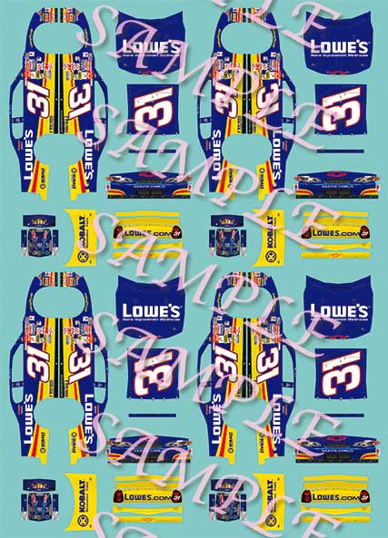 #30 Michael Waltrip Maxwell House 1/64th HO  Waterslide Scale Slot Car Decals