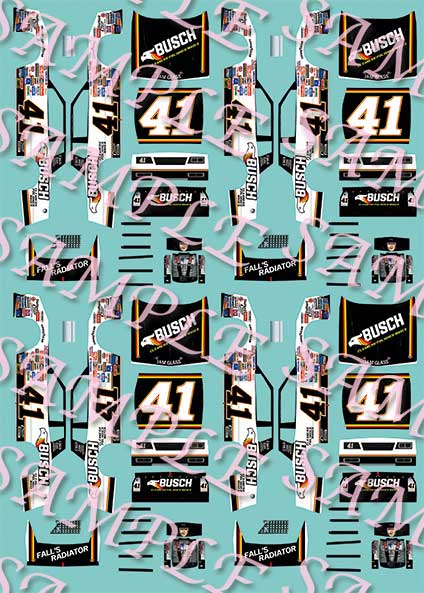 #47 Curtis Turner National 500 Charlotte 1/24th Scale Waterslide Decals