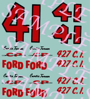 CD_362 #99 Curtis Turner   1:24 Scale Decals 