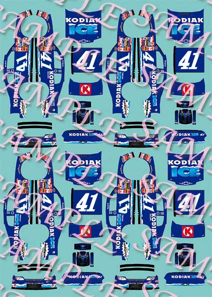 #99 Carl Edwards Fastenal Ford 2013 1/64th HO Scale Slot Car Waterslide Decals 