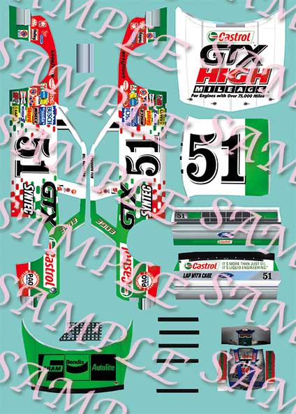 Ford Fairlane  1:64 Scale Decals CD_2510 #53 Big Bill France Sr 
