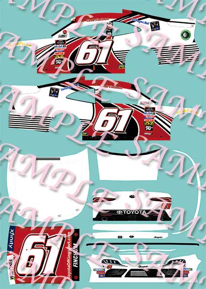 #37 Kevin Lepage PATRON Tequila Dodge 1/32nd Scale Slot Car Decals 