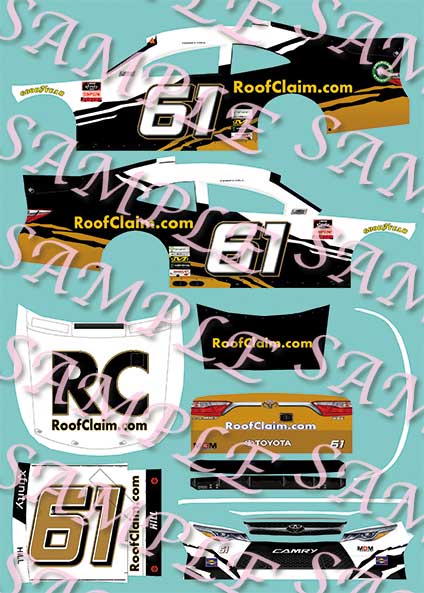#70 Johnny Sauter Yellow Freight 1/32nd Scale Slot Car Waterslide Decals 