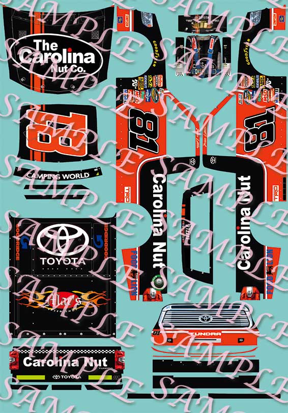 #55 Kerry Earnhardt Icehouse Chevy 1/32nd Scale Slot Car Waterslide Decals 