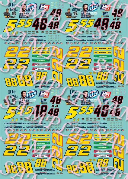 #75 Dave Marcis Pet Dairy 1/64th HO Scale Slot Car Waterslide Decals 