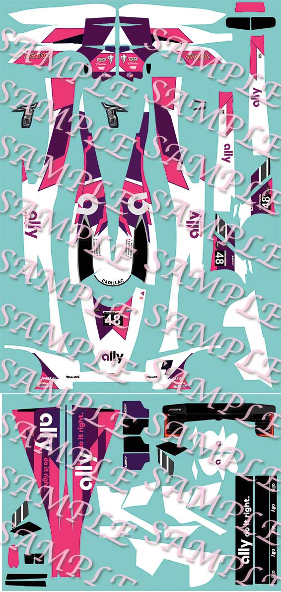 1:43 Scale Garage Ground Floor Sticker Sheet – 3x A4 – Walker – Peel & Apply