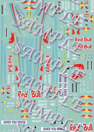 F1 1/10 Decal Set Red Bull RB14 2018